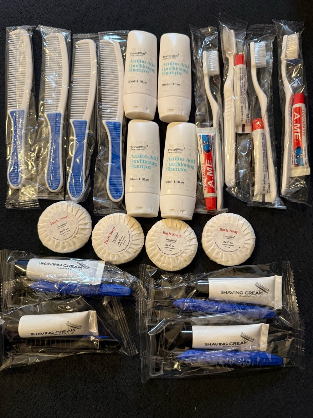 Travel toiletries -  4 sets